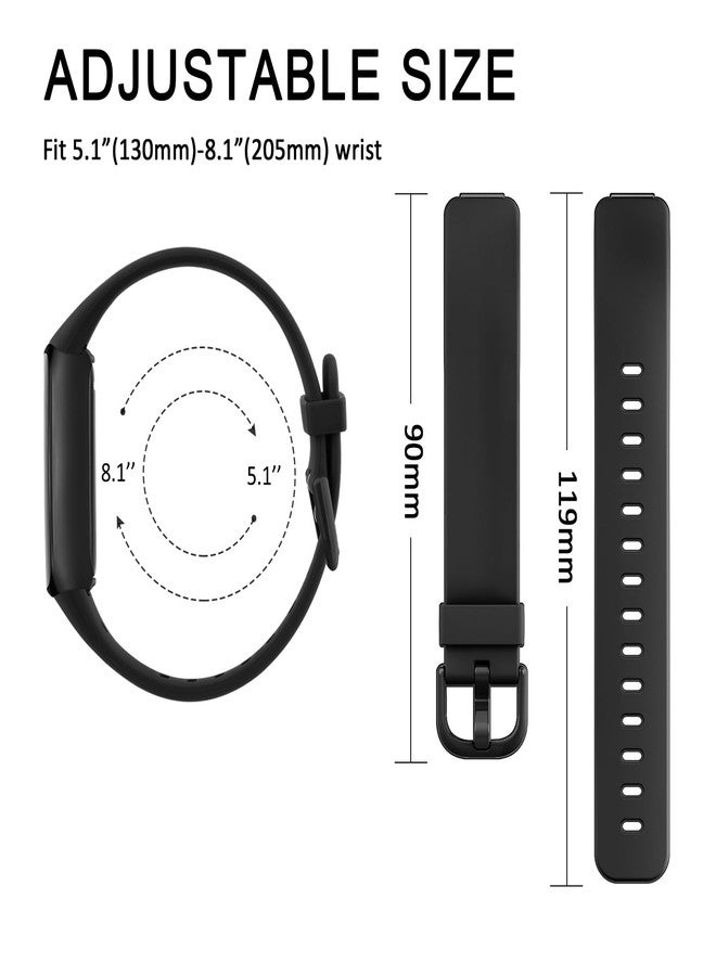 اي كي سوار AK متوافق مع سوار Fitbit Inspire 3 للرجال والنساء، أساور رياضية بديلة قابلة للتعديل لجهاز تتبع اللياقة البدنية Fitbit Inspire 3 (أسود) - Image 3
